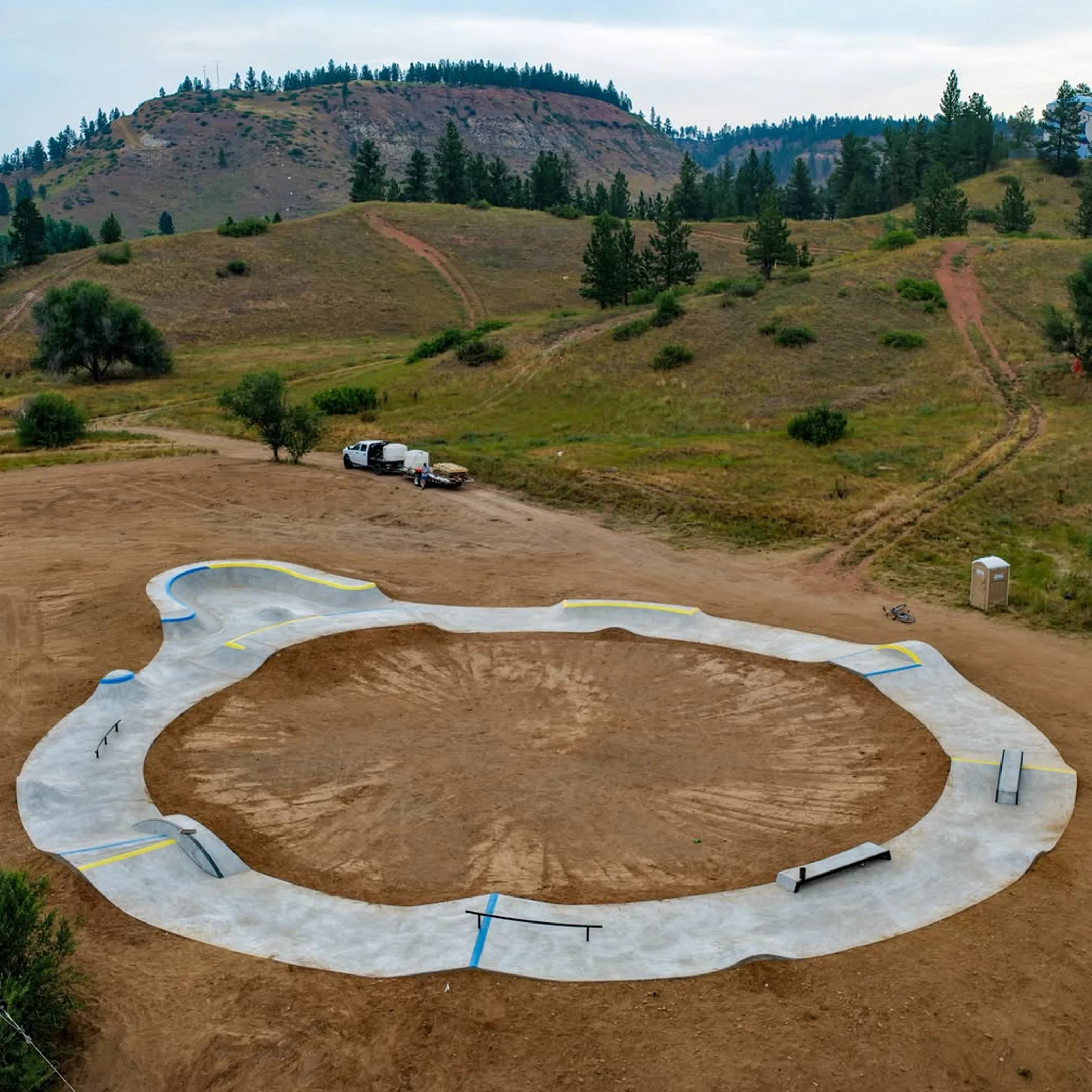 newly built community skate park
