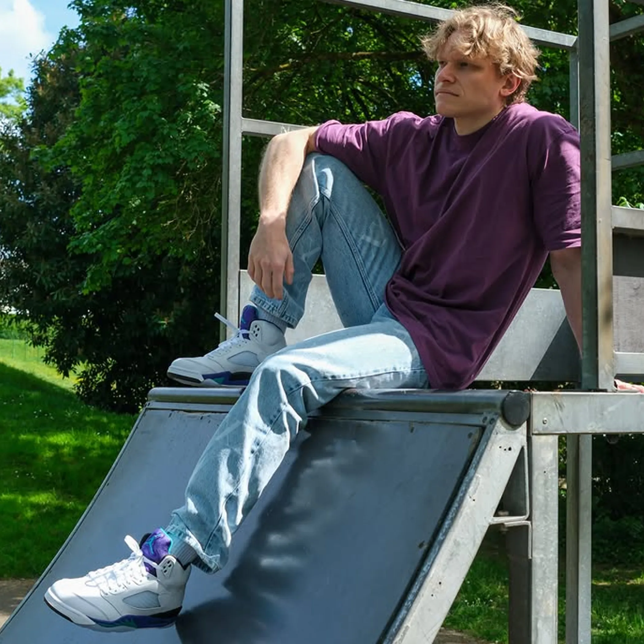 person using a skate park
