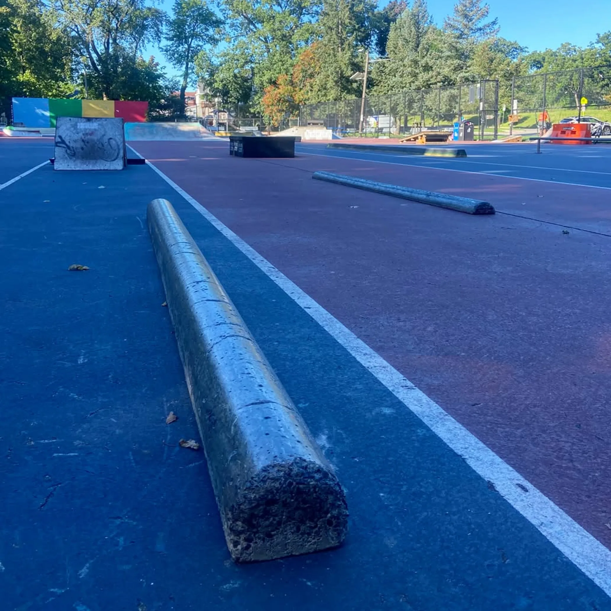 skate park obstacles and riding area