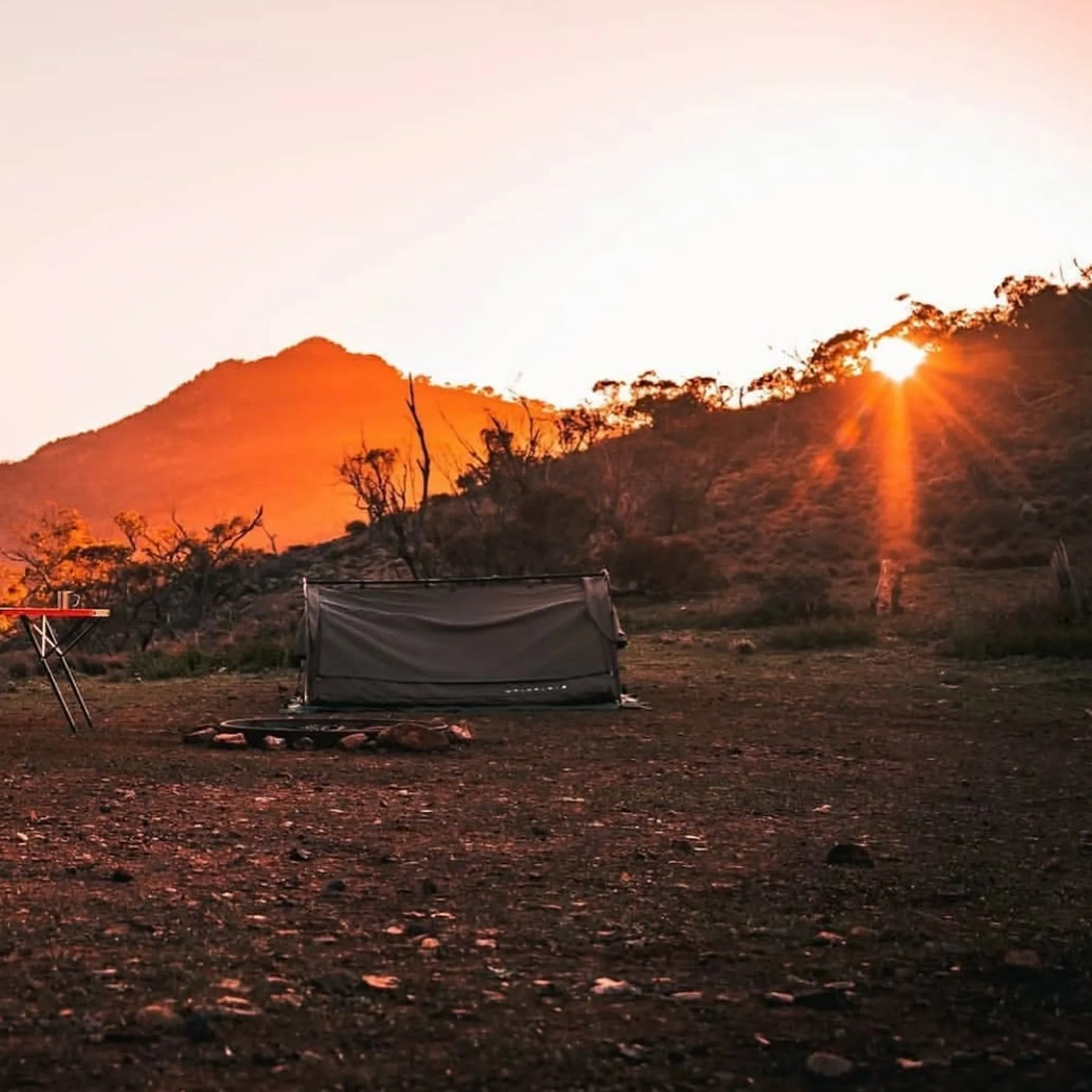 camping in rugged south australian ranges