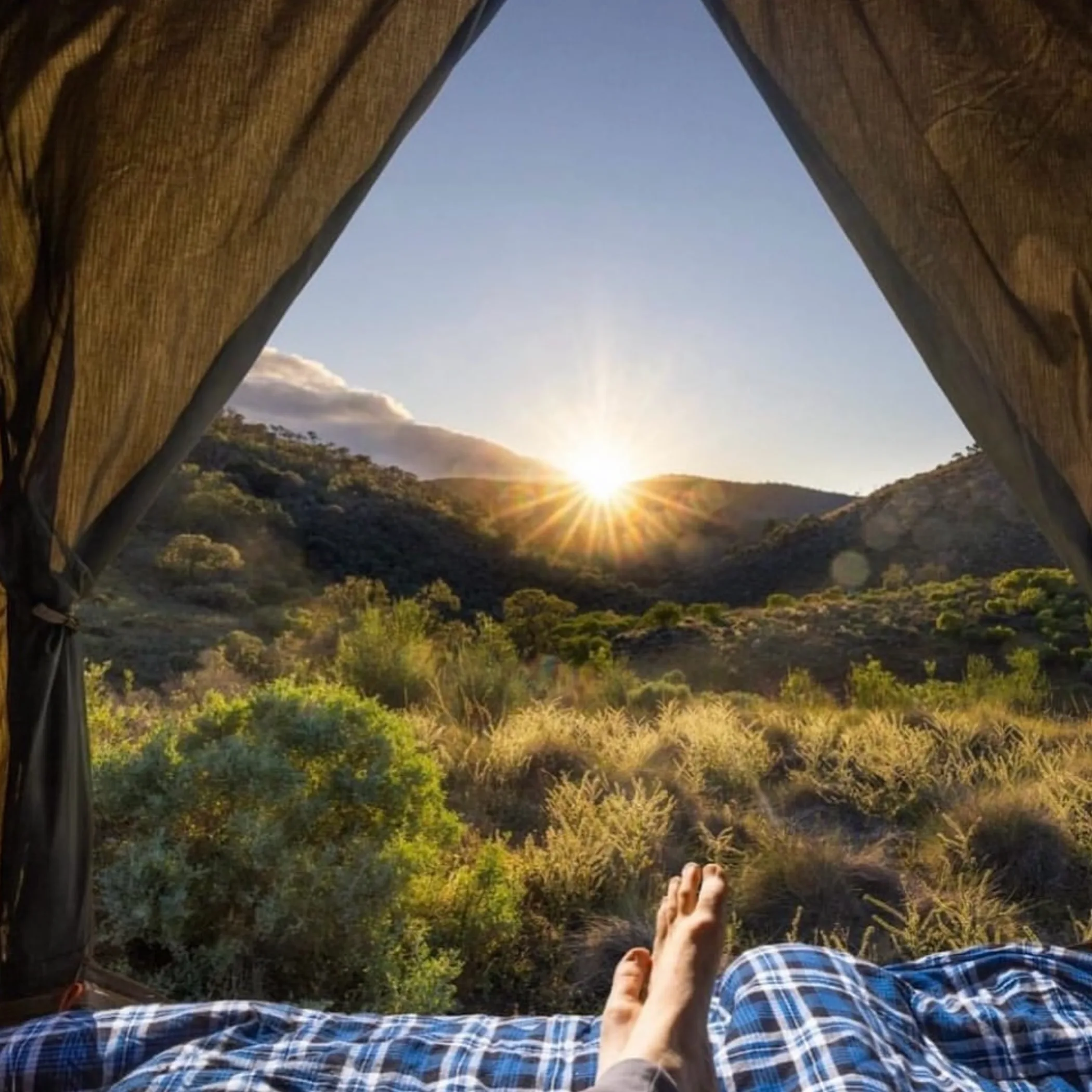 south australian ranges camping setting